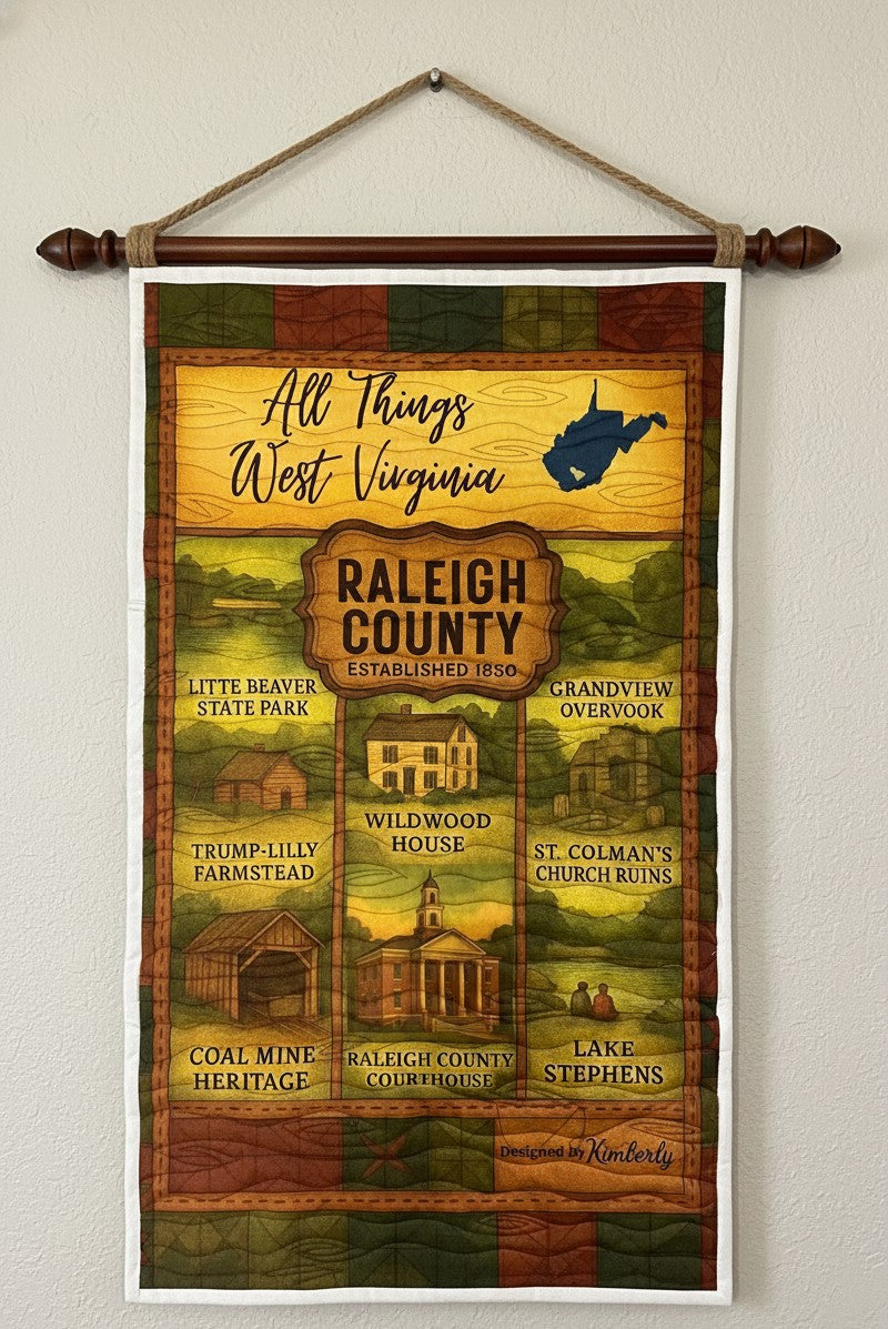 Raleigh County Quilted Wall Hanging