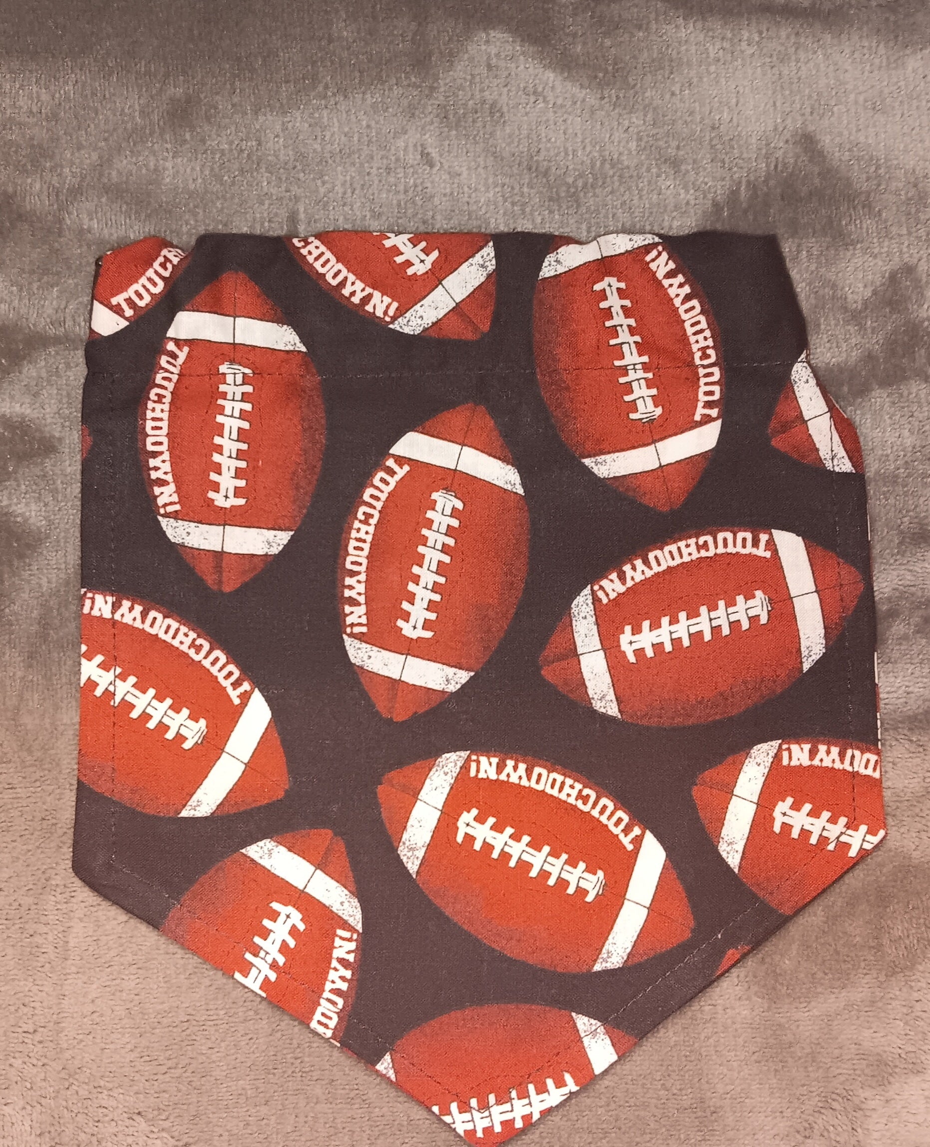 Medium Dog Collar-Football Print