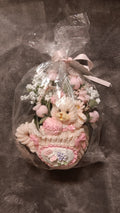 Pink baby gift arrangement