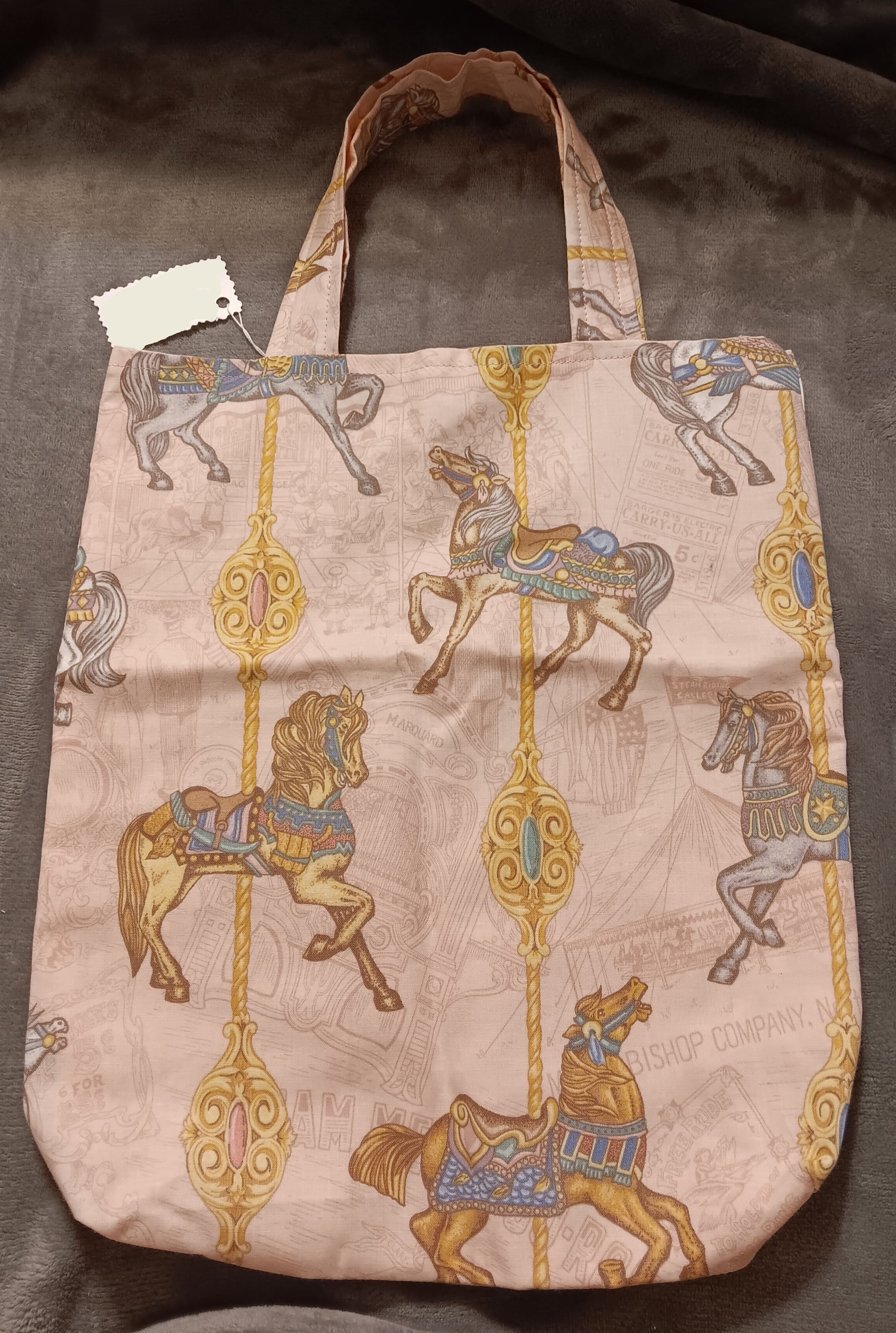 Pink Carousel Tote Bag