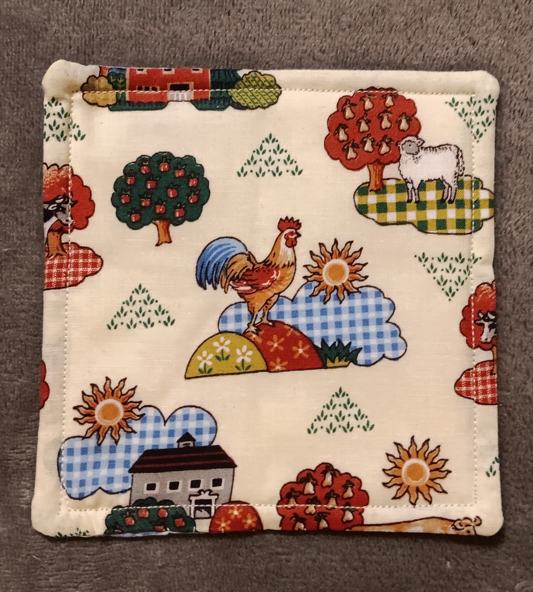 Country Print coasters, set of 6