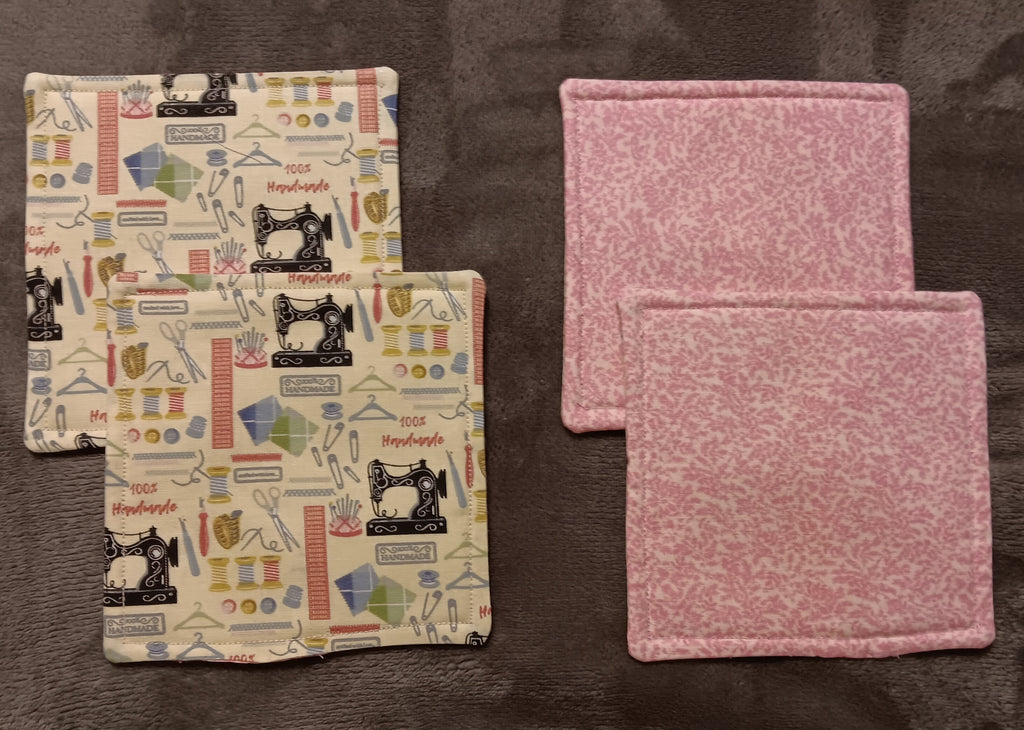 Sewing Machine print coasters, set of 4