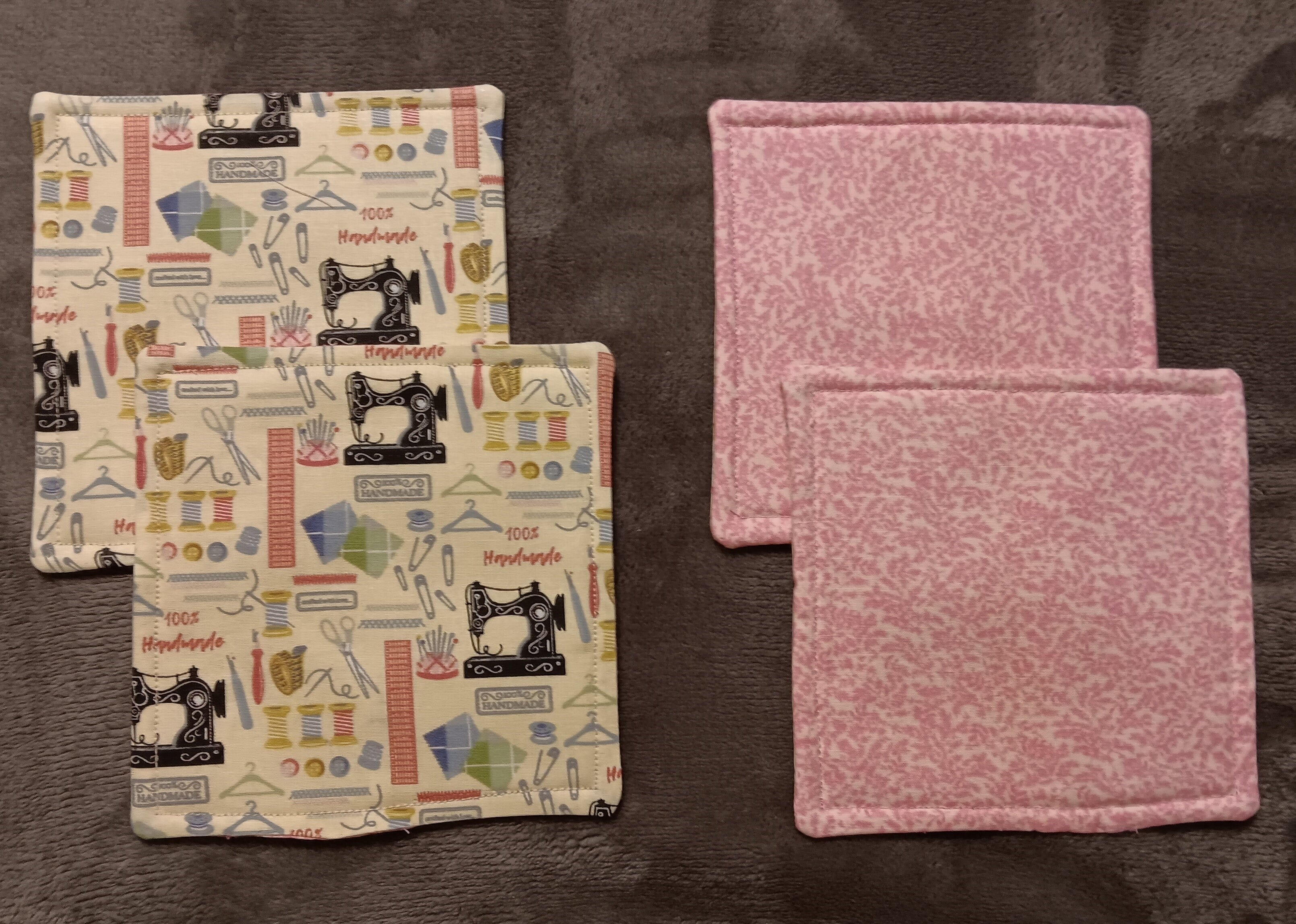 Sewing Machine print coasters, set of 4