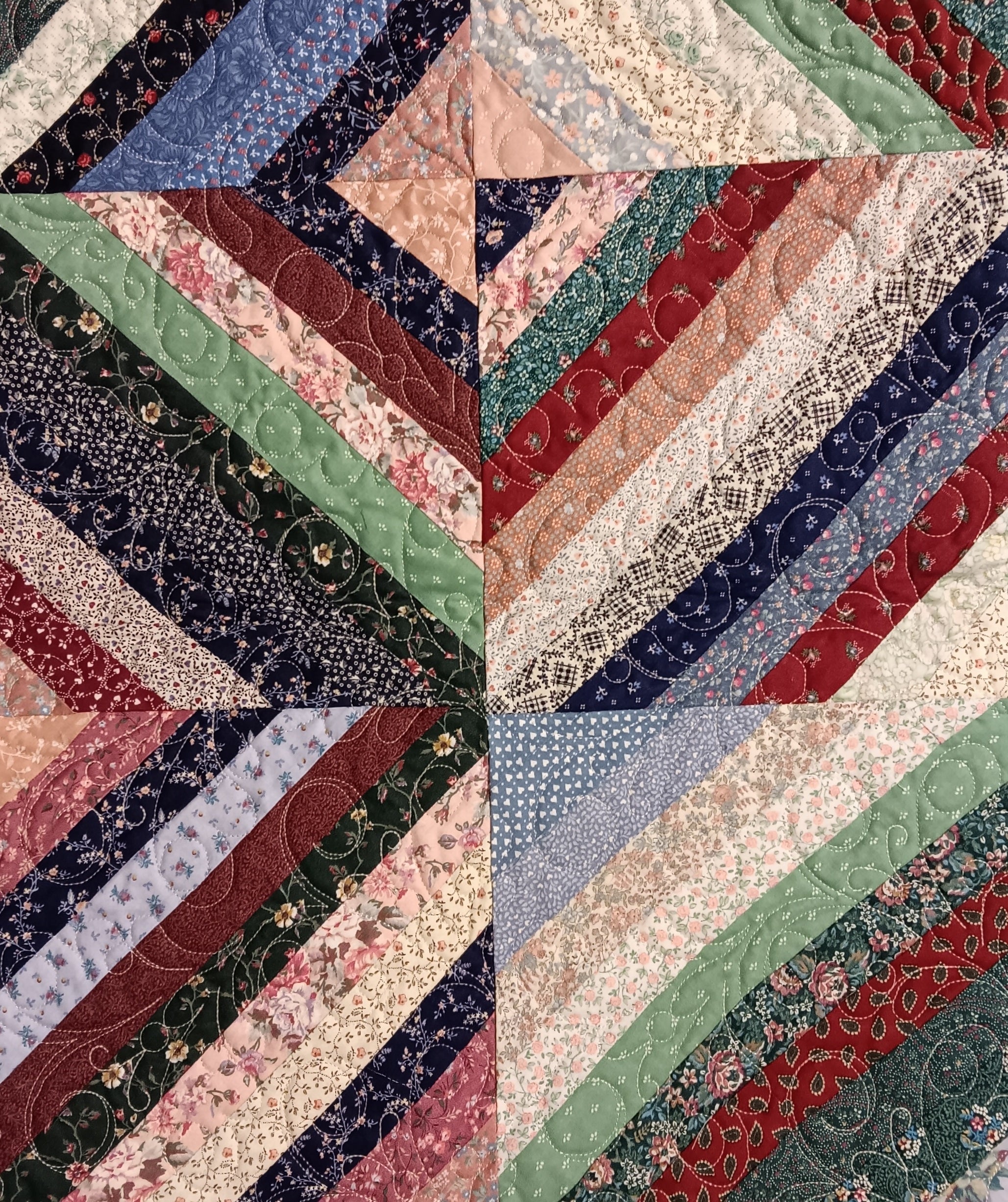 Green Quilted Throw