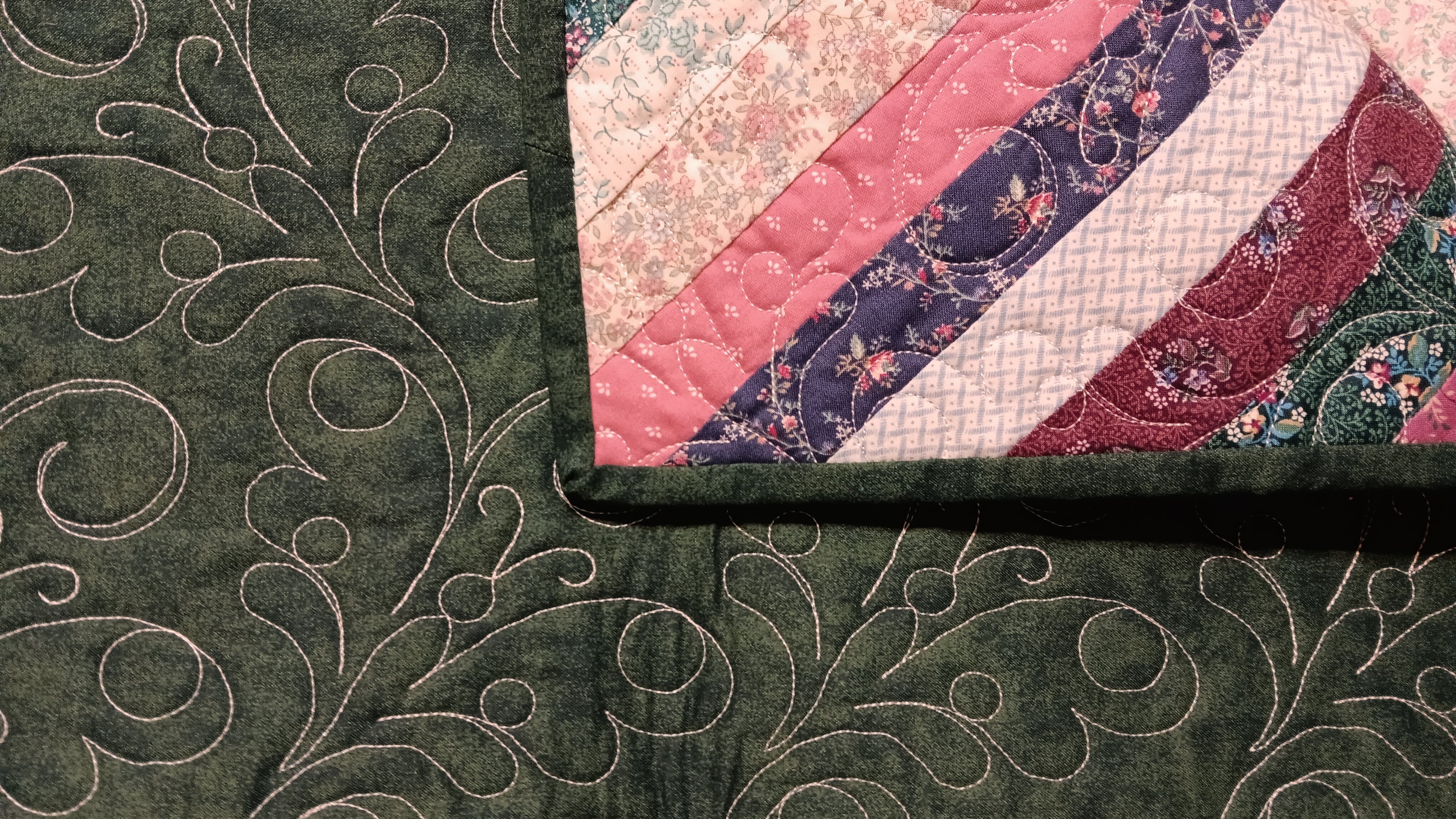 Green Quilted Throw