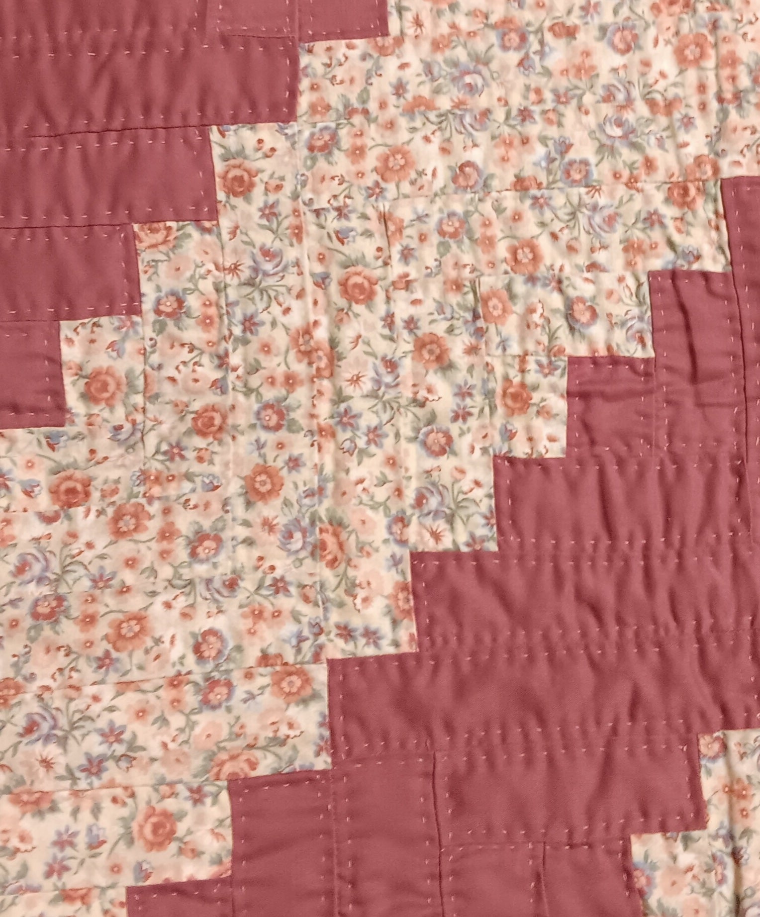 Mauve Hand Quilted Throw