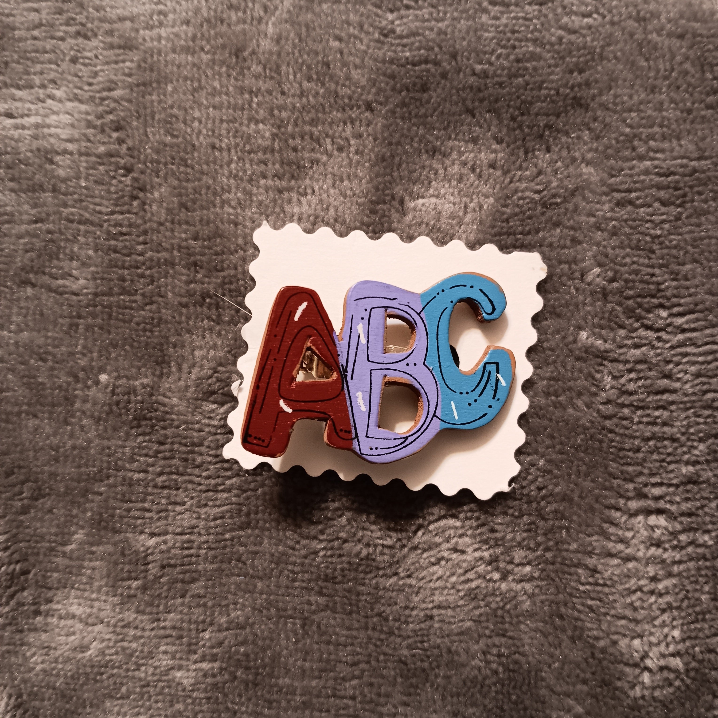 ABC wooden pin