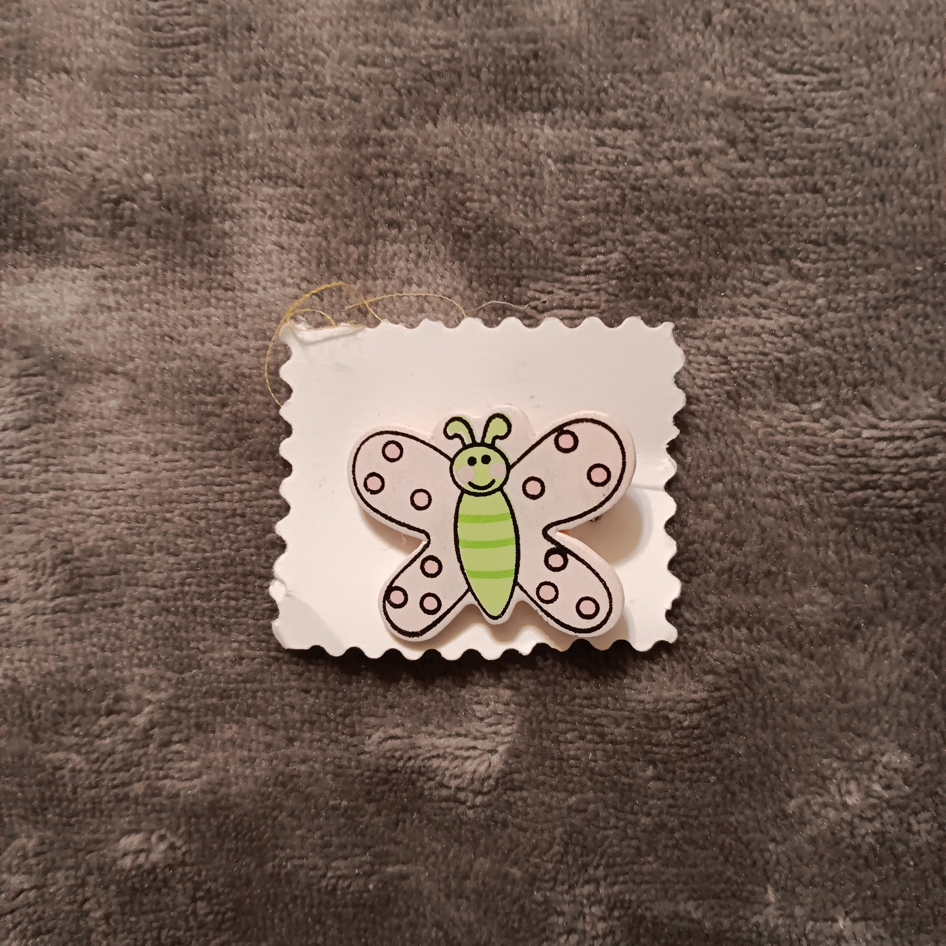 Butterfly wooden pin