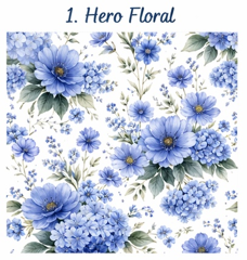 Blue Ridge Floral Cross Back Reversable Apron