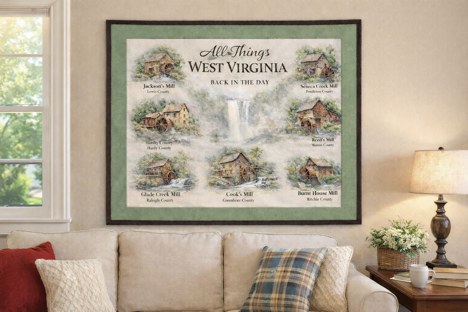 Grist Mills Quilted Wall Hanging