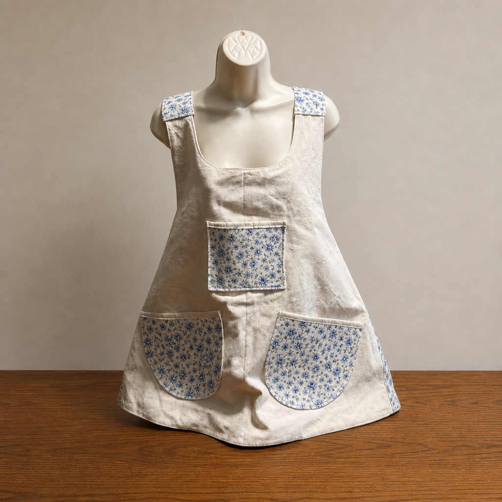 Blue Ridge Floral Cross Back Reversable Apron