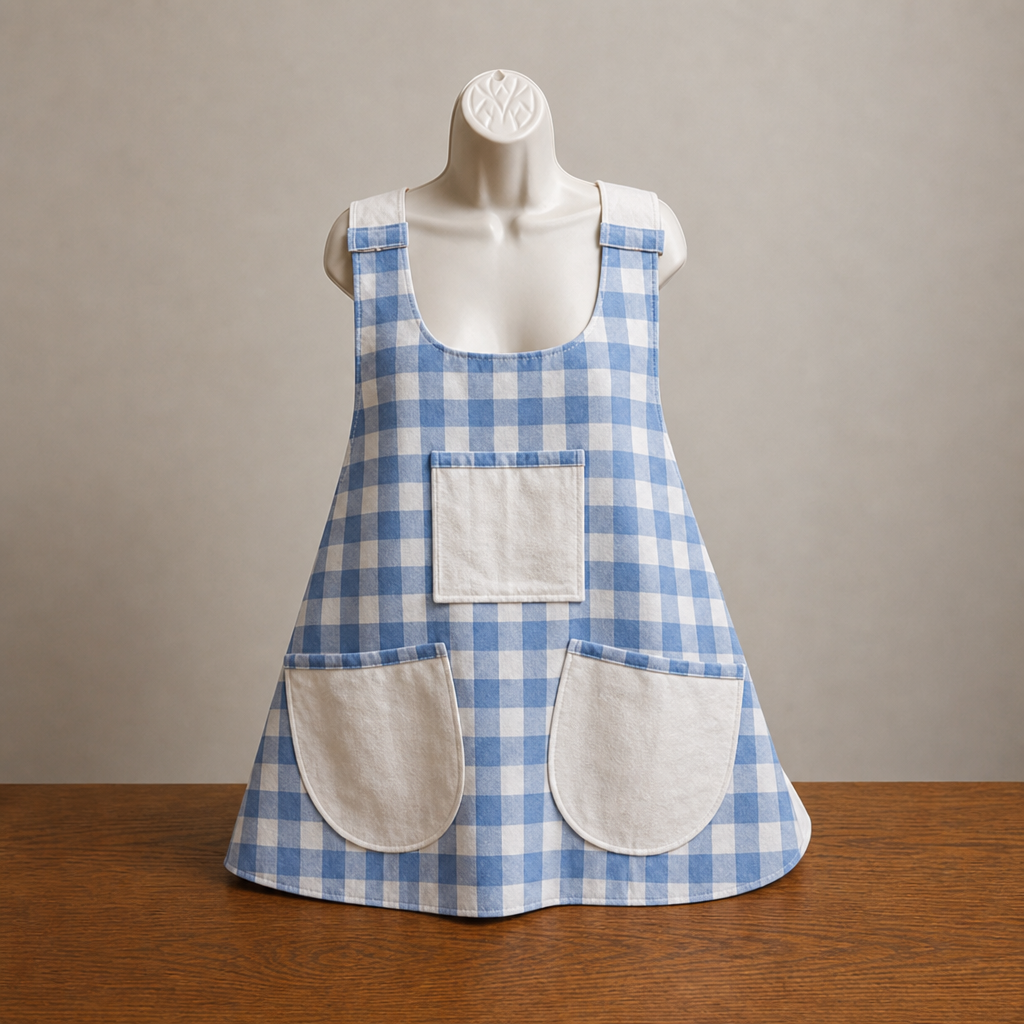 Blue Ridge Floral Cross Back Reversable Apron