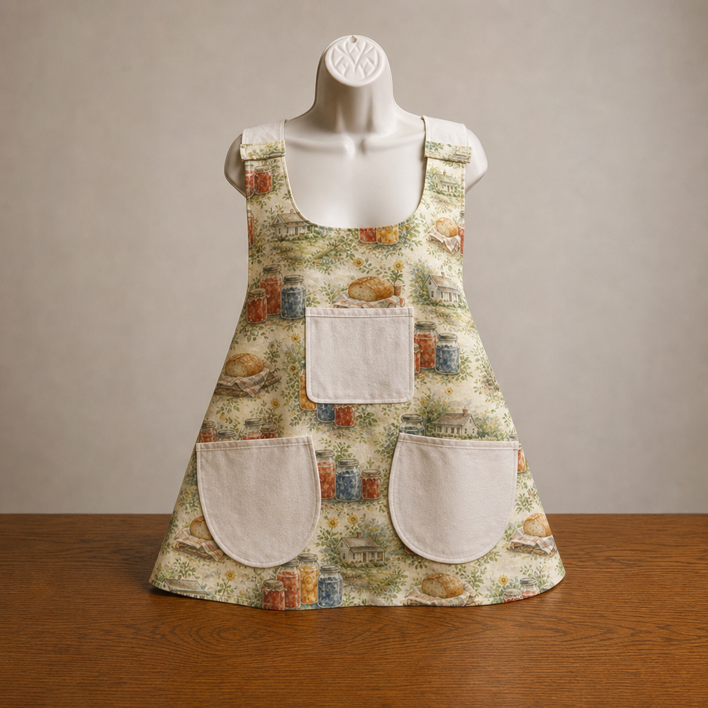 Homestead Happiness Cross Back Reversable Apron