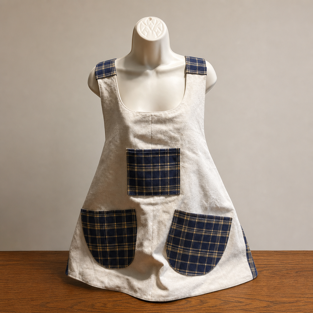 Midnight Wildflower Cross Back Reversible Apron