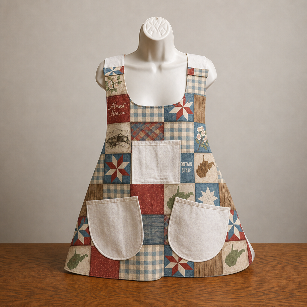 Where the Heart Is Cross Back Reversible Apron