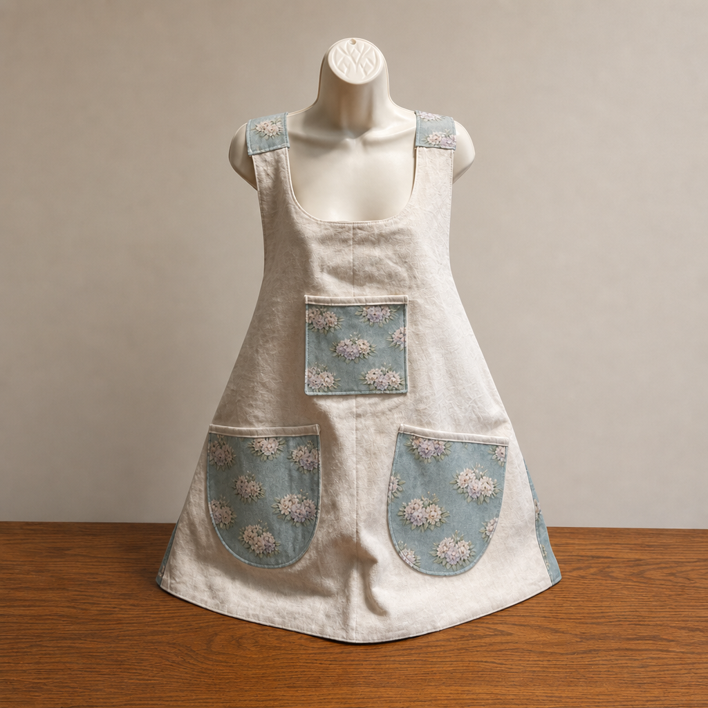 Whispering Mountains Cross Back Reversible Apron