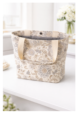 Floral print 8 pocket organizer tote