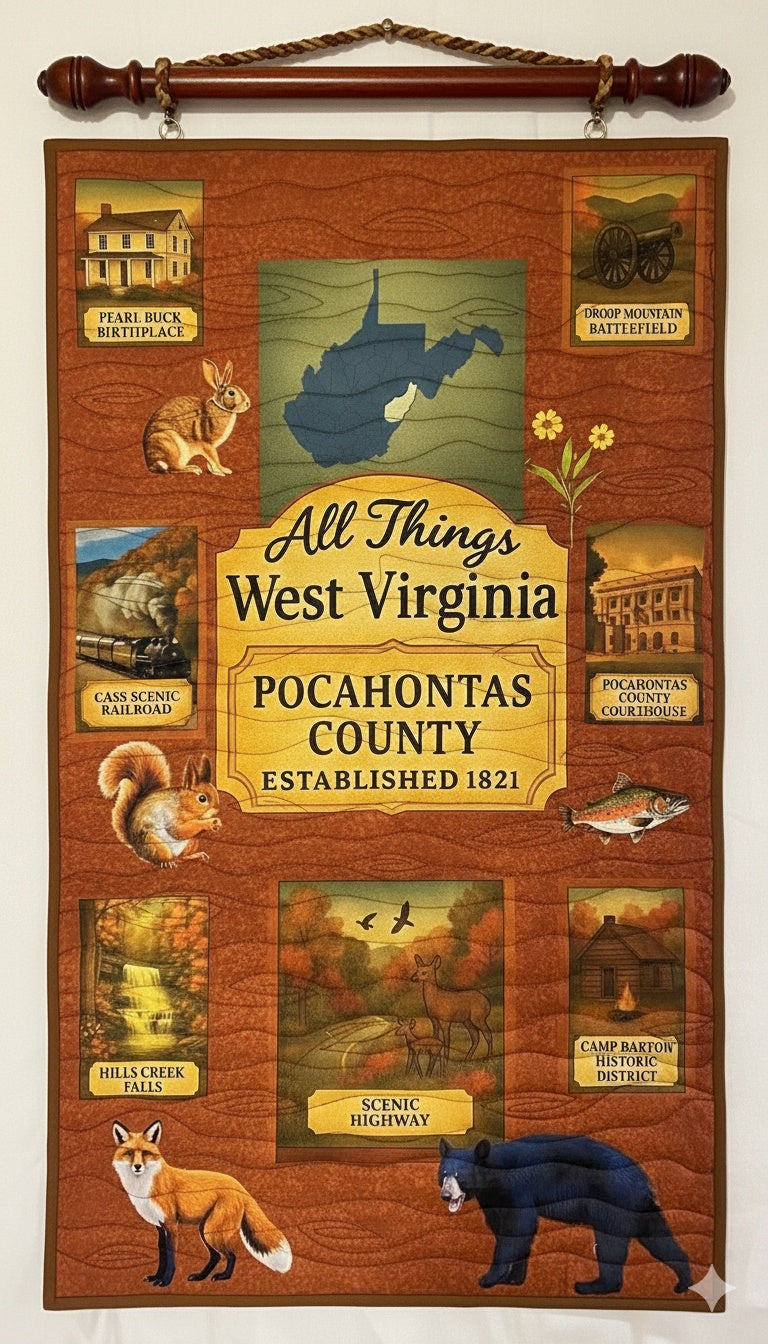 Pocahontas County Quilted Wall Hanging