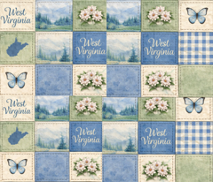 Whispering Mountains Cross Back Reversible Apron